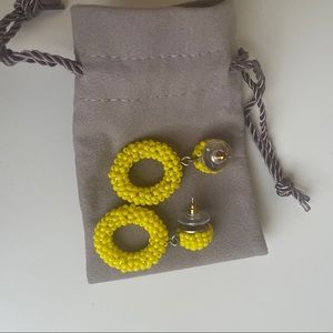 J. Crew Colorful Hoop Earrings Yellow